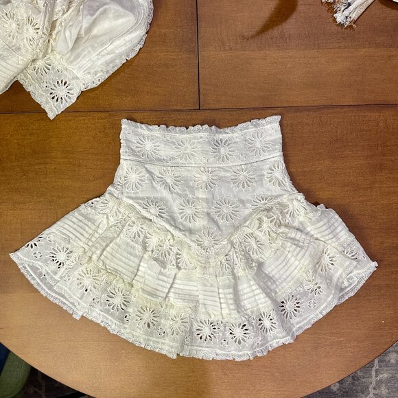 Isabel Marant Blouse & Skirt Set White Floral Eyelet size 34 - Picture 9 of 14
